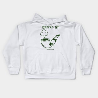 Lucky and lit st Patrick’s day Kids Hoodie